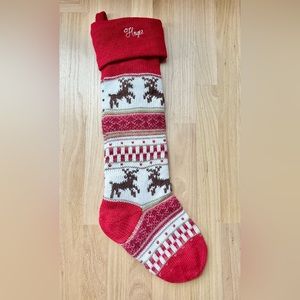 Pottery barn reindeer classic fair isle stocking with “Hayes” monogram